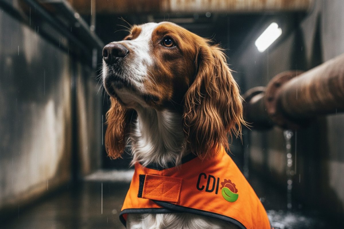 Close,Up,Photo,Of,Picture,Of,Spaniel,Dog,Wearing,Fluorescent